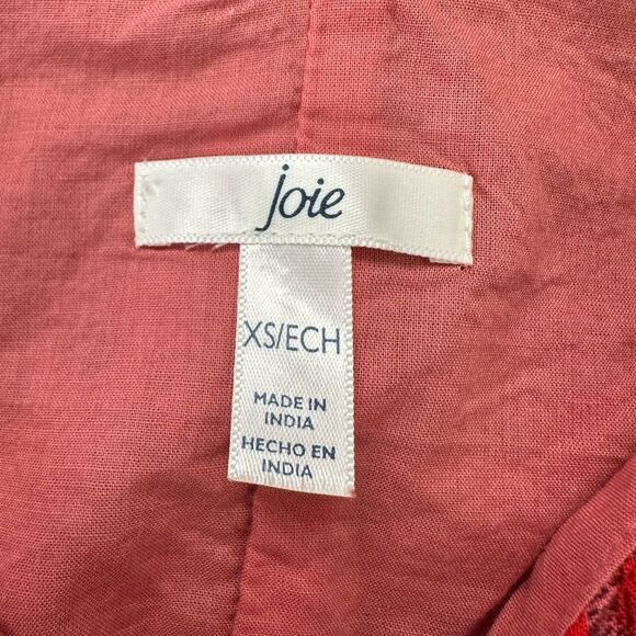 Joie Tiered Sleeveless Tea Rose Tiered Maxi Cheetah Print Red Sun Dress size XS - Picture 5 of 11